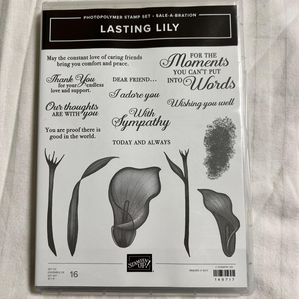 Stampin Up! Lasting Lily Photopolymer Set Flowers Sympathy Encouragement Spring
